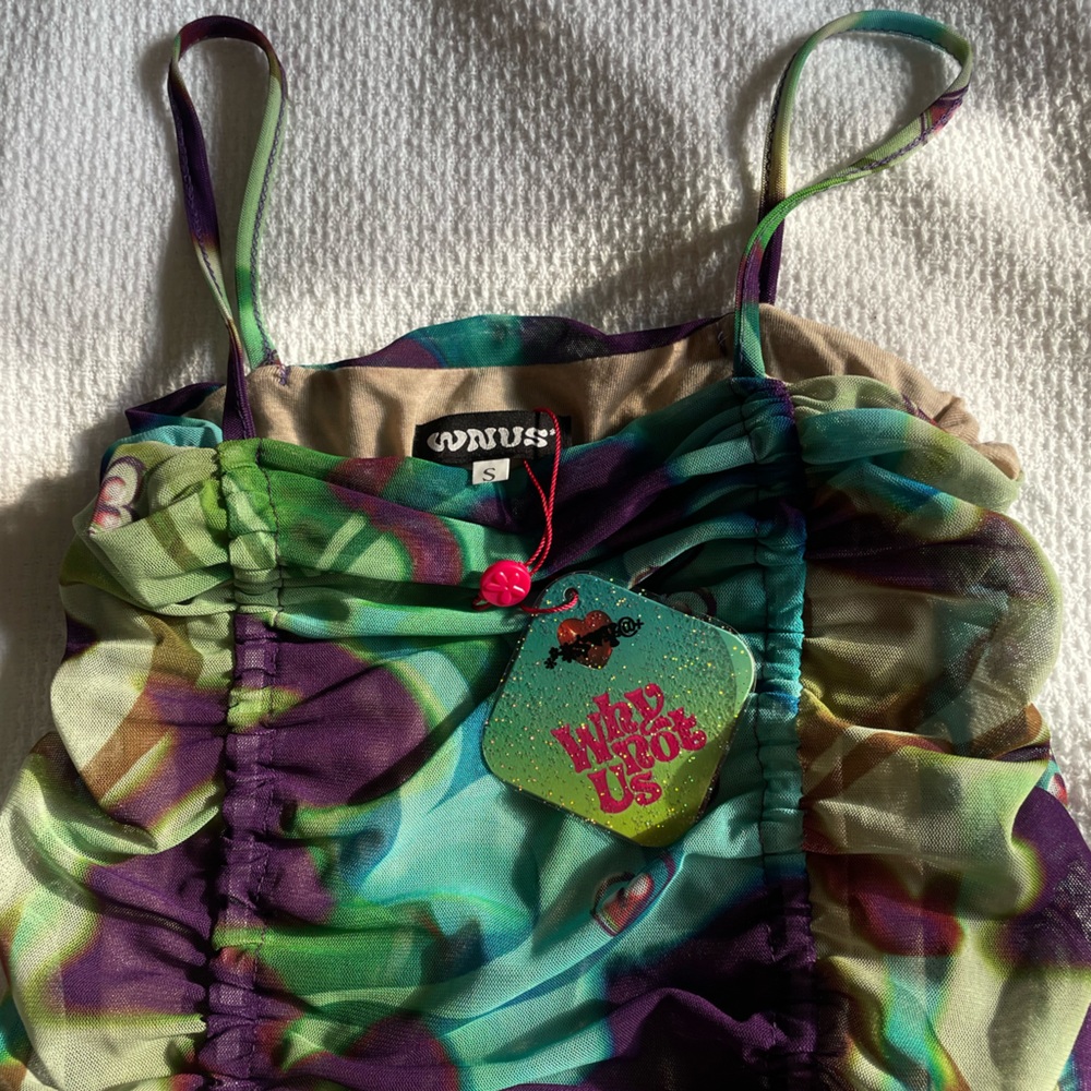 Small colorful rave wear / mini dress